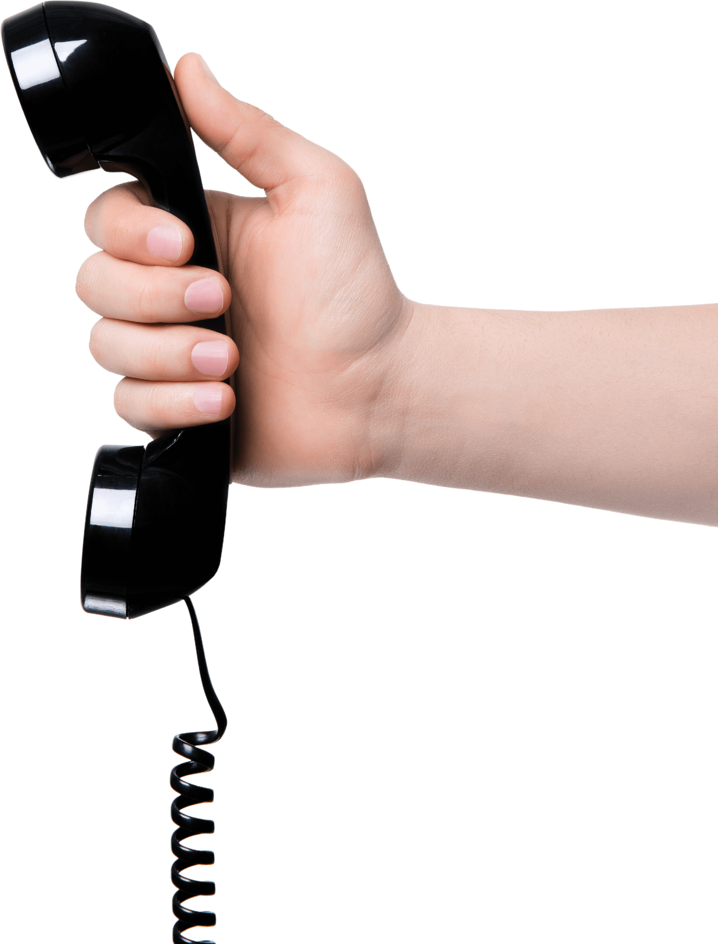 Telefon rør der bliver rakt ud
