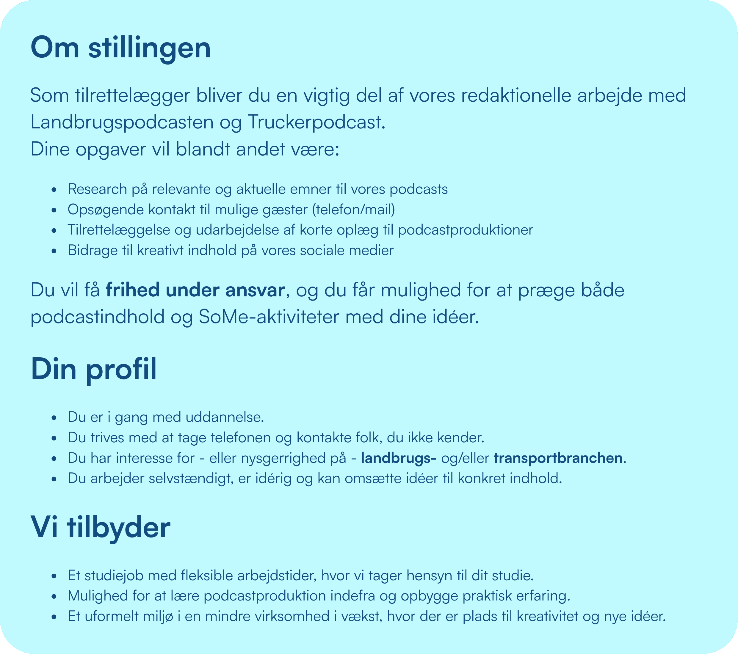 Jobopslag sælger